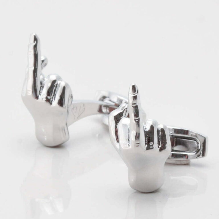 Middle Finger Cufflinks 1 of 1