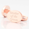 personalised brother groom rose gold engraved cufflinks