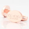 personalised initials date rose gold engraved cufflinks