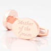 personalised mother groom rose gold engraved cufflinks