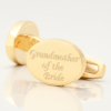 personalised grandmother bride gold engraved cufflinks