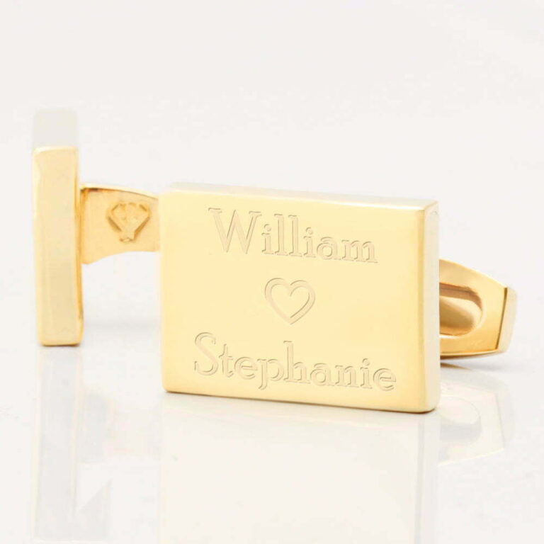 NEW WEDDING GOLD RECTANGLE NAMES
