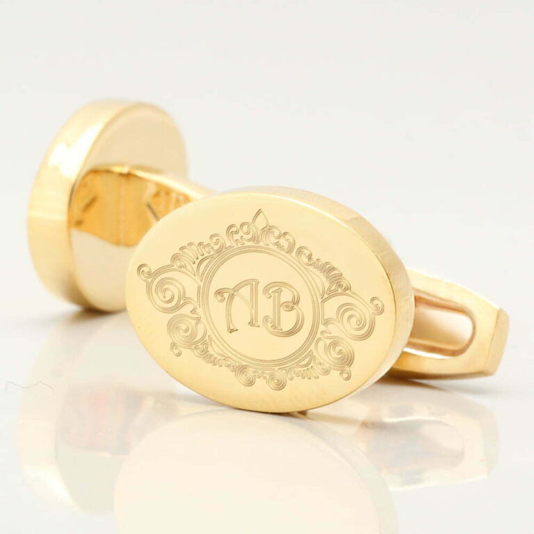 1 GOLD OVAL ORNAMENTAL