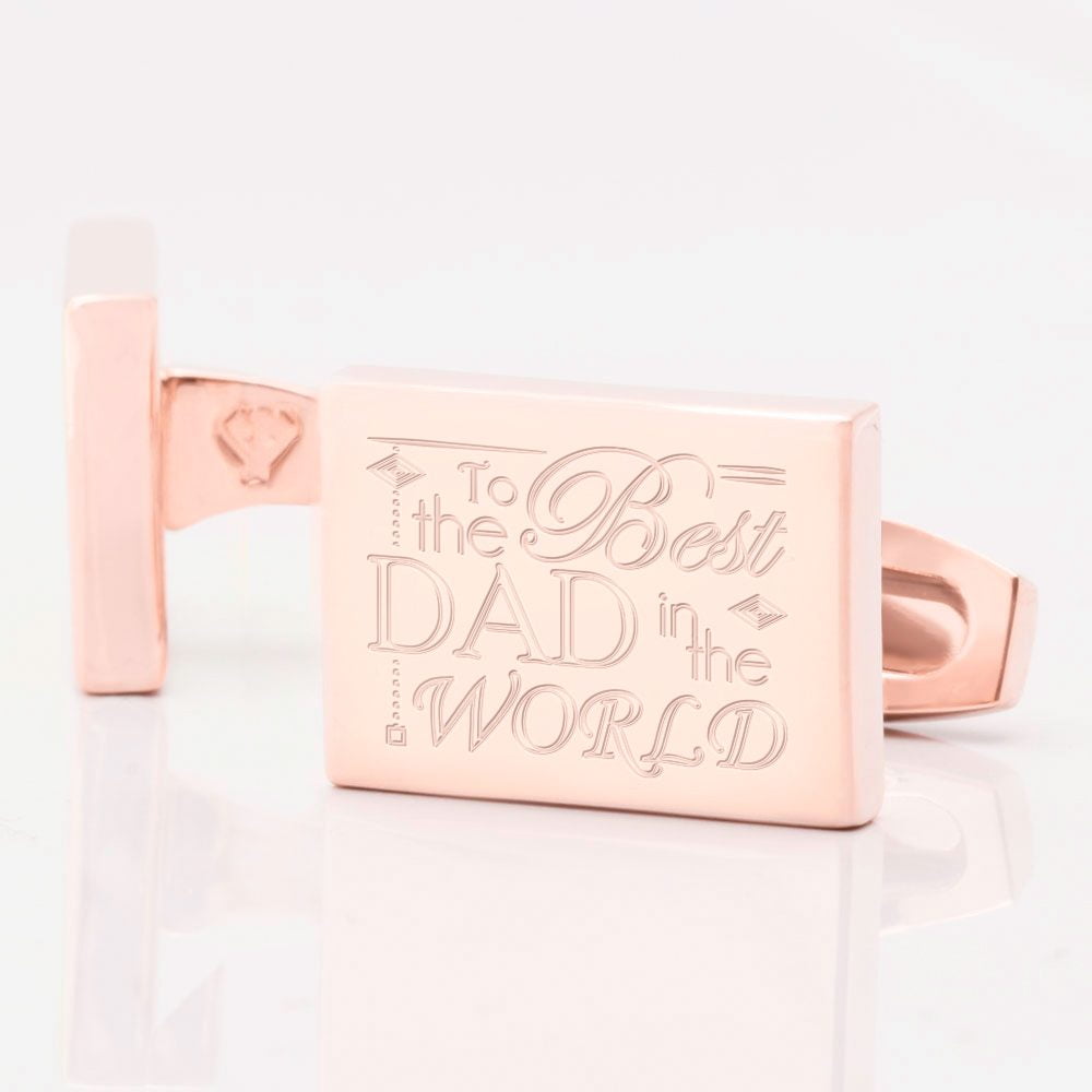 1 FATHERS DAY ROSE GOLD RECTANGLE