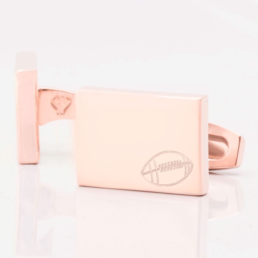 American Football Rectangle Rose Gold
