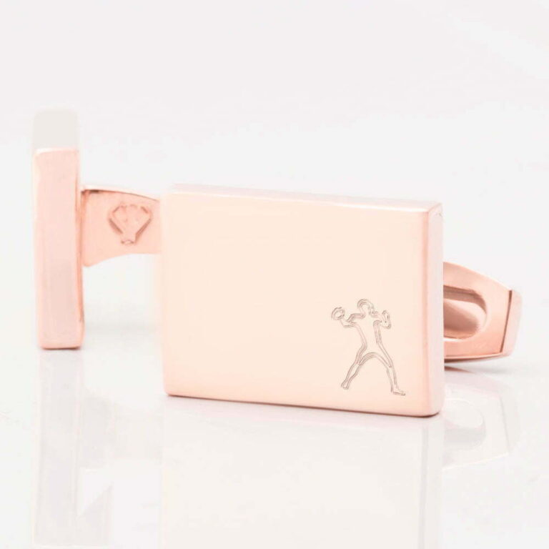 American Football Throw Rectangle Rose Gold