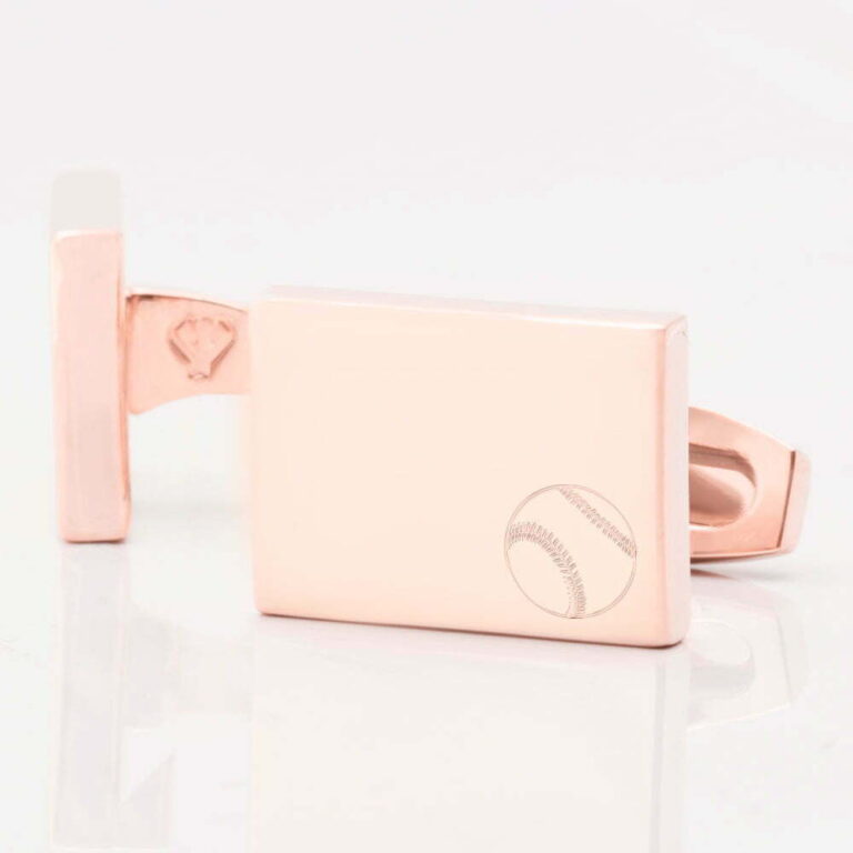 Baseball Rectangle Rose Gold