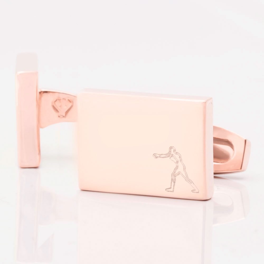 Boxing Punch Rectangle Rose Gold