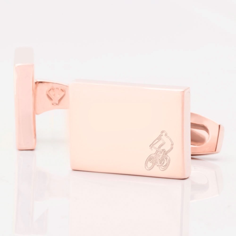 Cyclist Rectangle Rose Gold