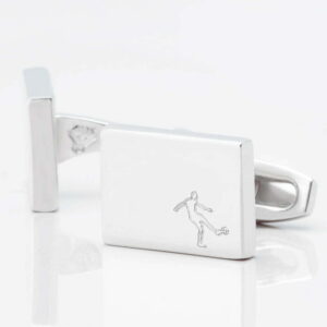 Football Player Rectangle Silver