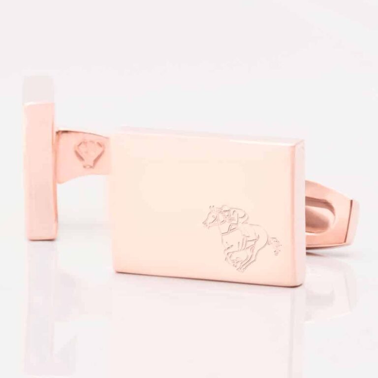 Horse Racing Rectangle Rose Gold 1