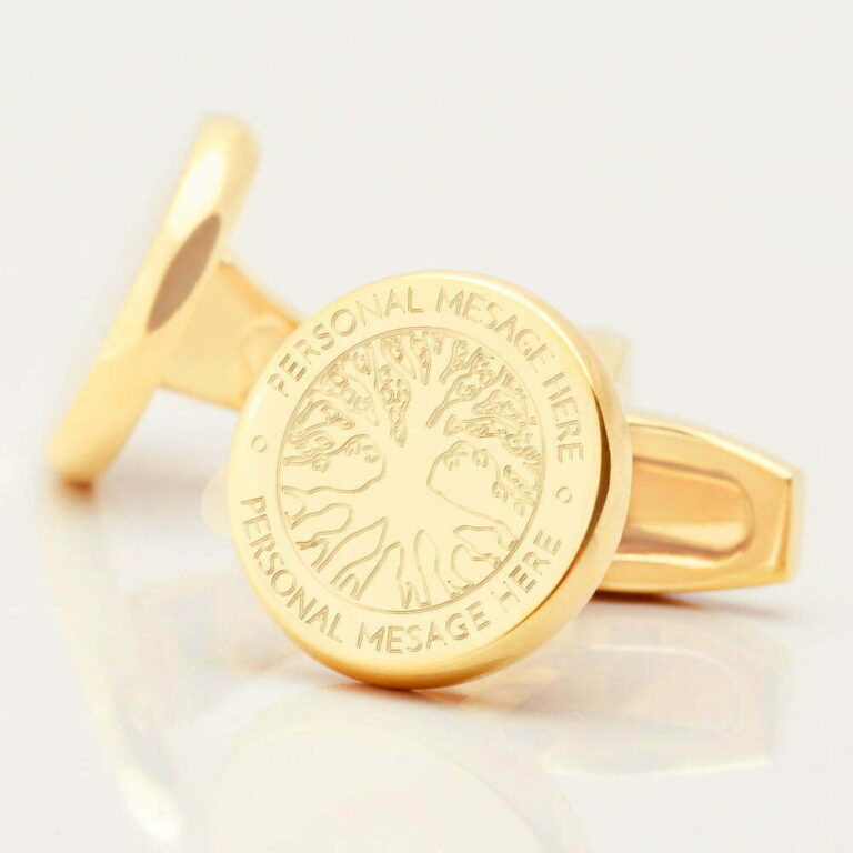 Tree of life Personalized Circle Gold