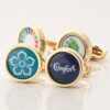 Gold Circular Logo Cufflinks 1 of 1 2