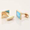 Gold Rectangular Logo Cufflinks Gallery 1 of 1