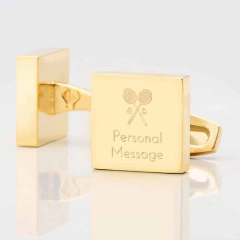 Personalised Badminton Square Gold 1