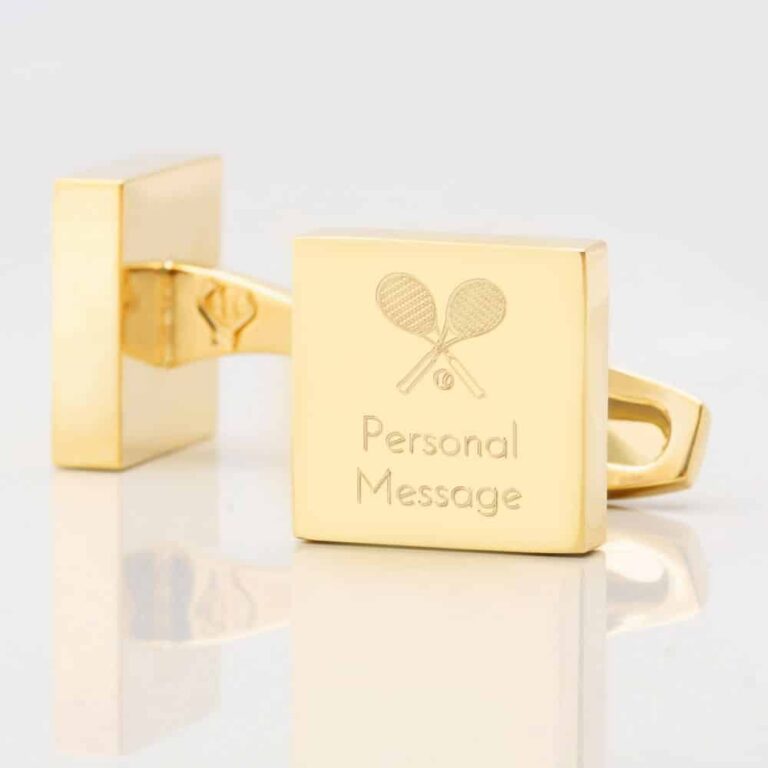 Personalised Tennis Square Gold 1