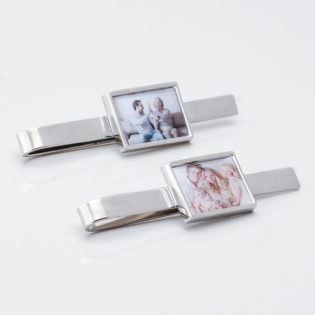 Rectangular Personalised Photo Tie Slide 3021