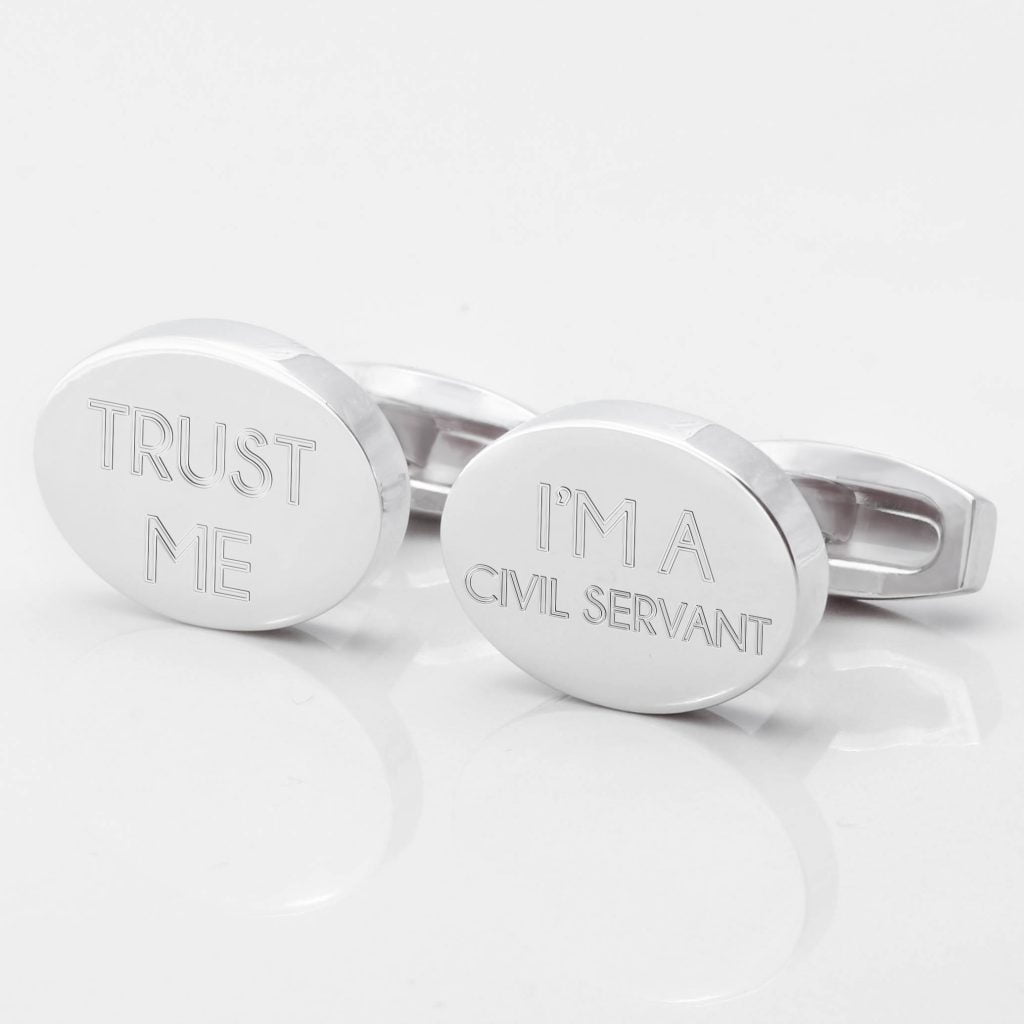 Trust Me CivilServant Engraved Silver