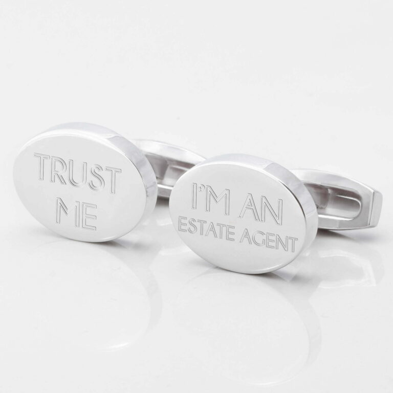 Trust Me EstateAgent Engraved Silver