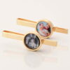 Gold Circular Personalised Photo Tie Slide 1 of 1 1
