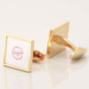 Gold Square Logo Cufflinks Gallery 1 of 1