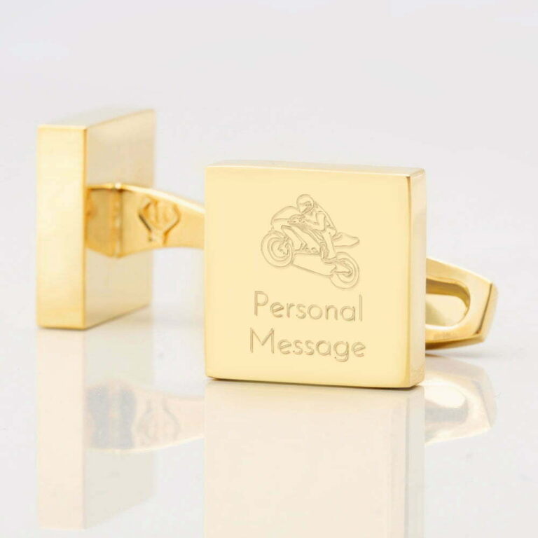 Personalised MOTOR RACING Square Gold