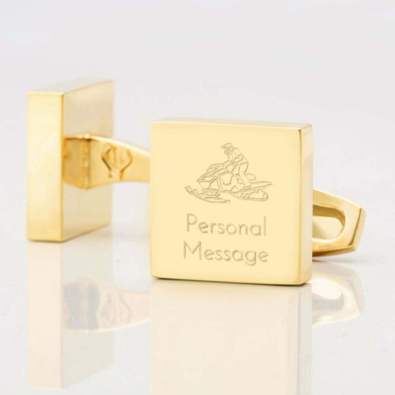 Personalised SNOWMOBILE Square Gold