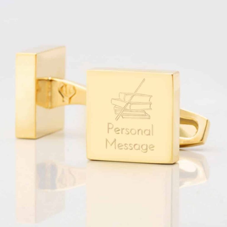 Personalised TEACHER Square Gold 1