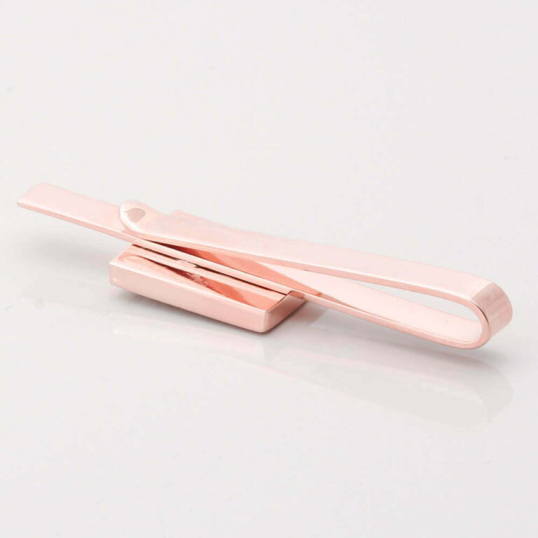 Rose Gold Rectangle Logo Tie Slide Gallery 1 of 1