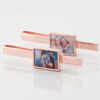 Rose Gold Rectangular Personalised Photo Tie Slide 1 of 1