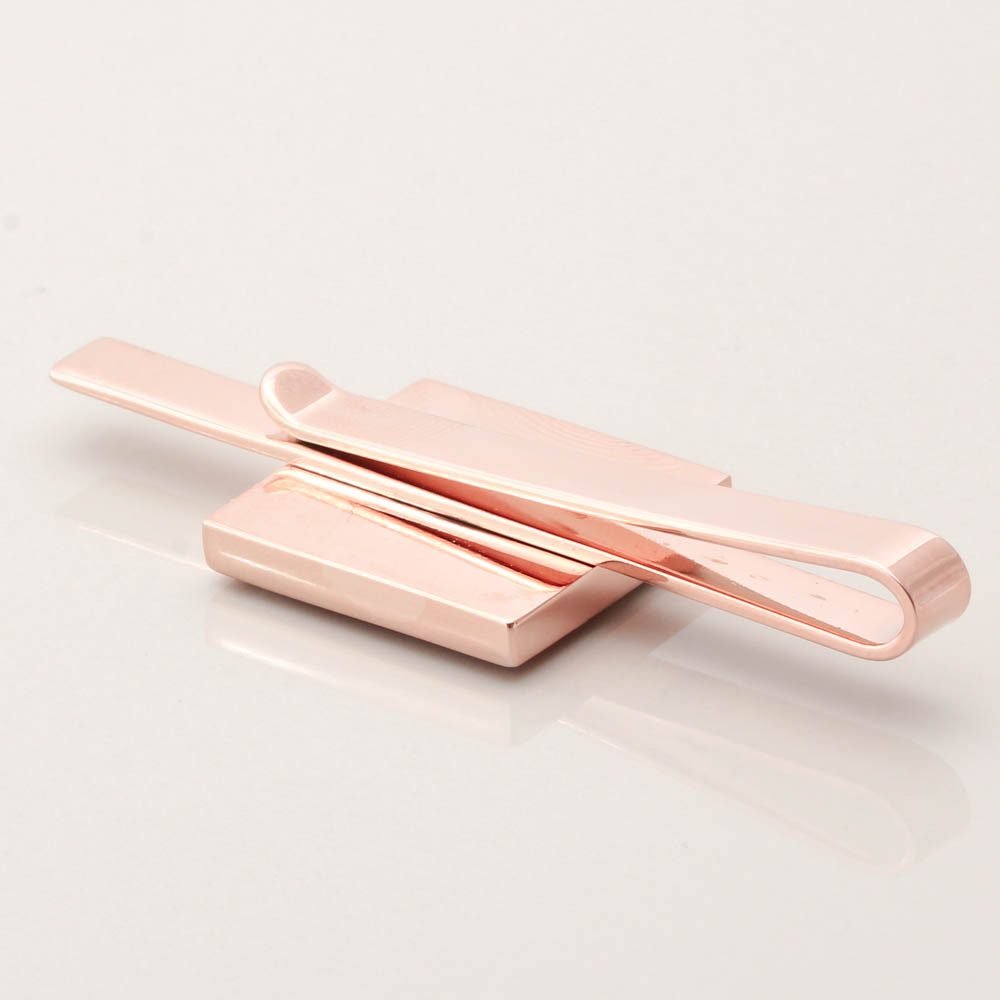 Rose Gold Square Personalised Photo Tie Slide Gallery 1 of 1