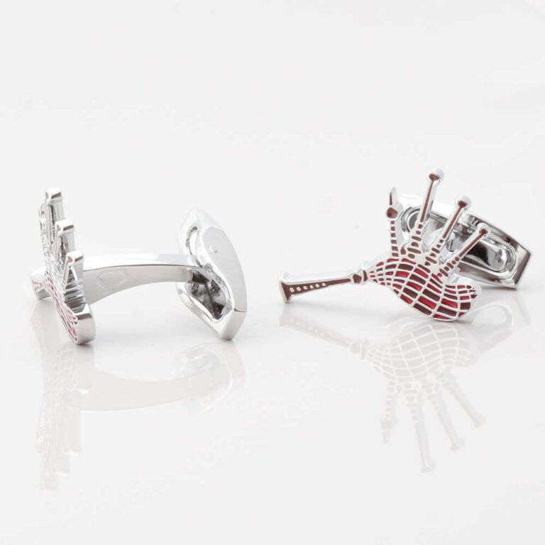 Enamel Bagpipe Cufflinks Gallery 1 of 1