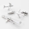 Airliner Cufflinks Tie Slide Set Gallery 1 of 1