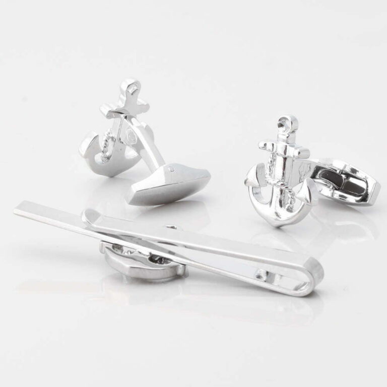 Anchor Cufflinks Tie Slide Set Gallery 1 of 1