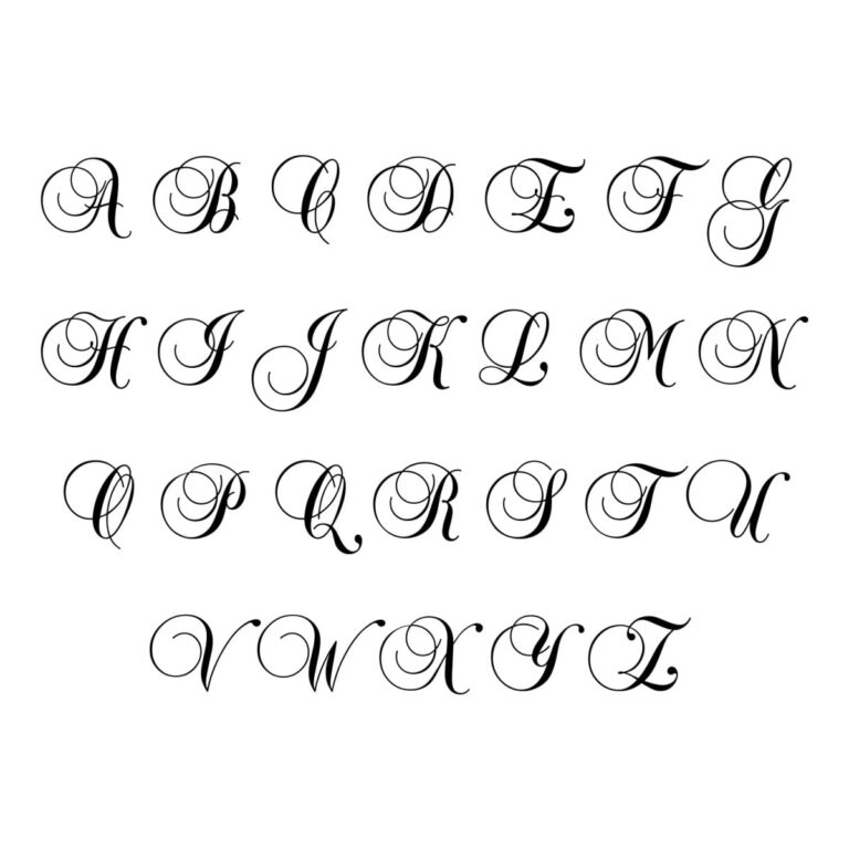 engraved script initial cufflinks