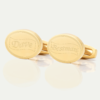 personalised banner gold engraved cufflinks