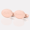personalised banner rose gold engraved cufflinks