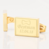 personalised bowtie gold engraved cufflinks