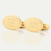 personalised brother groom gold engraved cufflinks