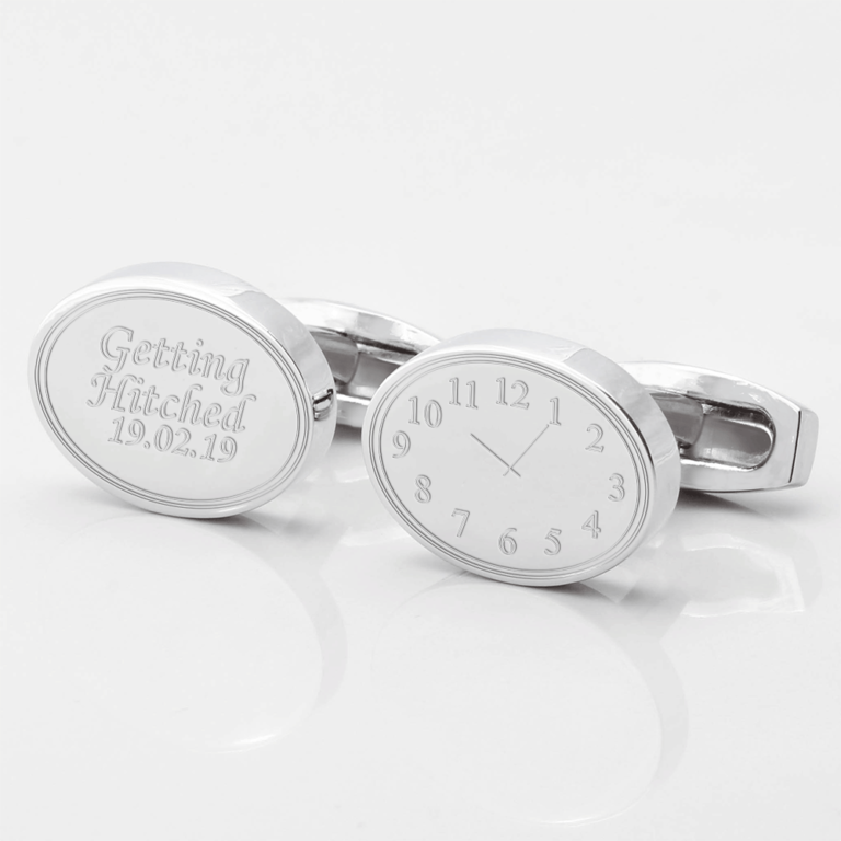 personalised getting hitched engraved cufflinks