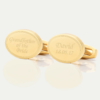 personalised grandfather bride gold engraved cufflinks