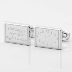 personalised happy ever after engraved cufflinks