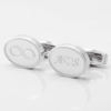 personalised infinity initials engraved cufflinks