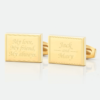 personalised my love gold engraved cufflinks