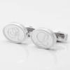 personalised script initials engraved cufflinks