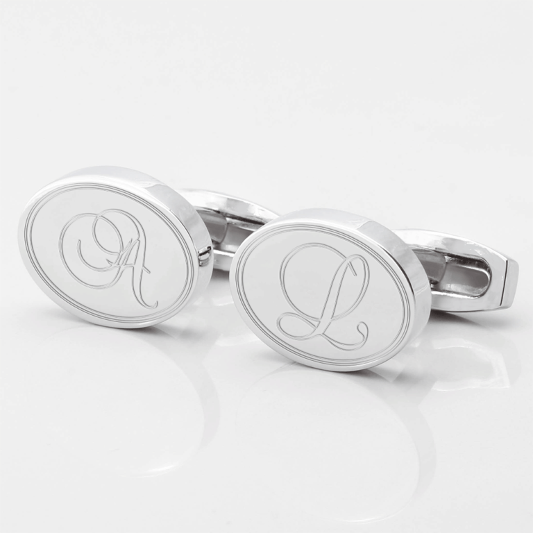 personalised script initials engraved cufflinks personalised script initials engraved cufflinks