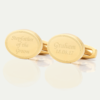 personalised stepfather groom gold engraved cufflinks