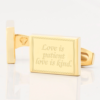 personalised wedding vows gold engraved cufflinks