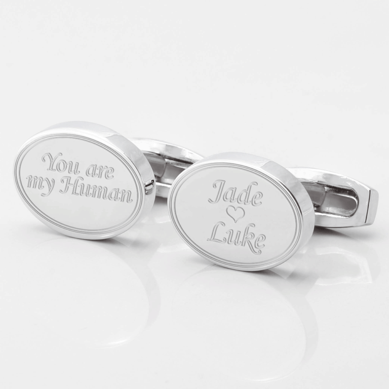 personalised your my human engraved cufflinks