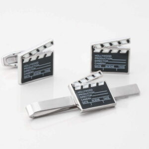 Film Clapper Board Cufflinks Tie Slide Set 1 of 1